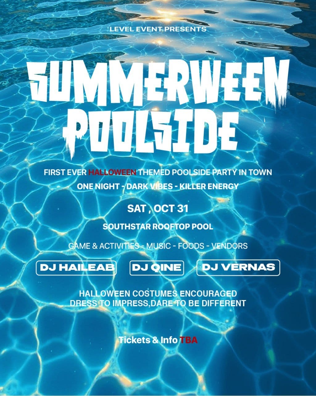 Summerween poolside in Hawassa