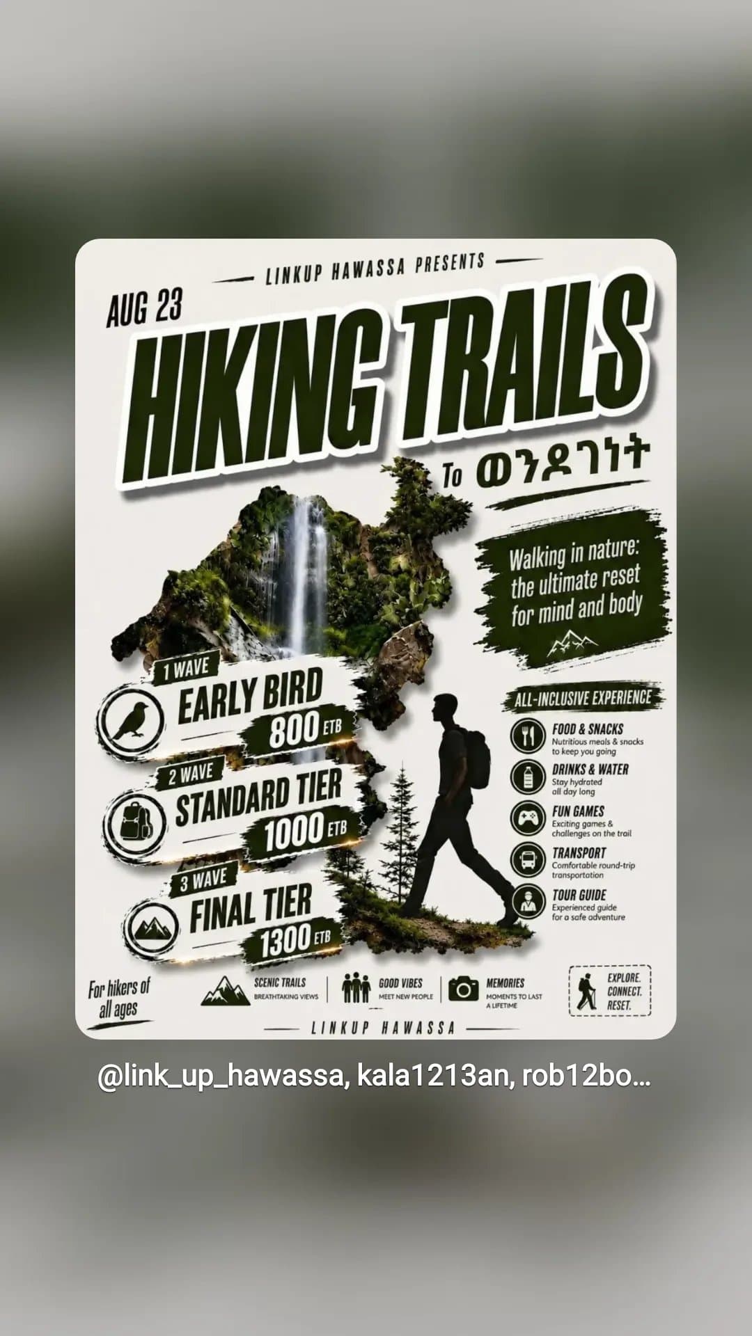 Linkup hawassa hiking